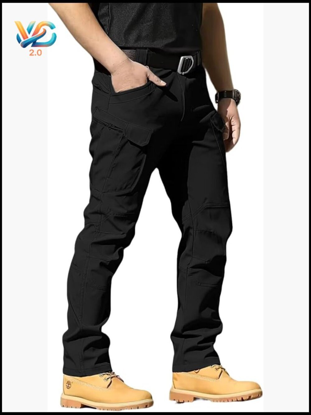 Men's Tactical Cargo Pants Waterproof Stretch Hiking Work Pants Multi Pockets